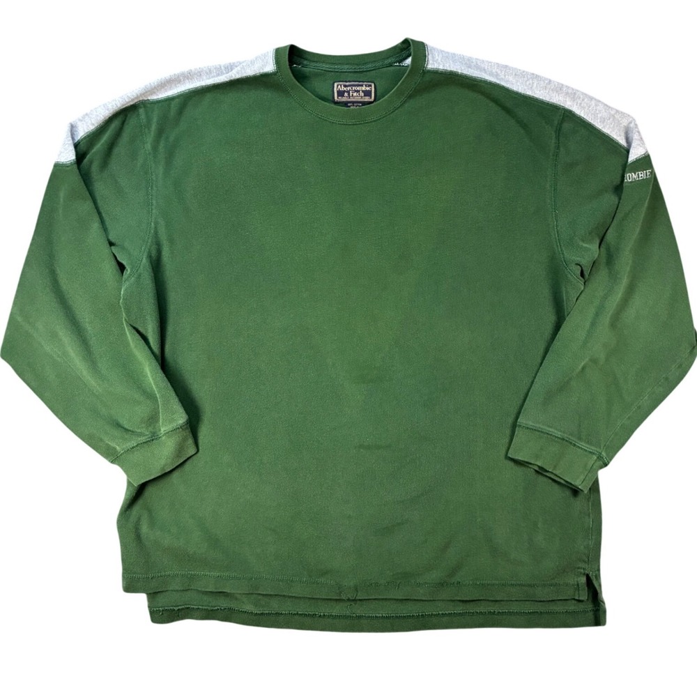 Vintage 90s Abercrombie & Fitch XL Green Rugby Sweatshirt Reliable Outdoor Goods